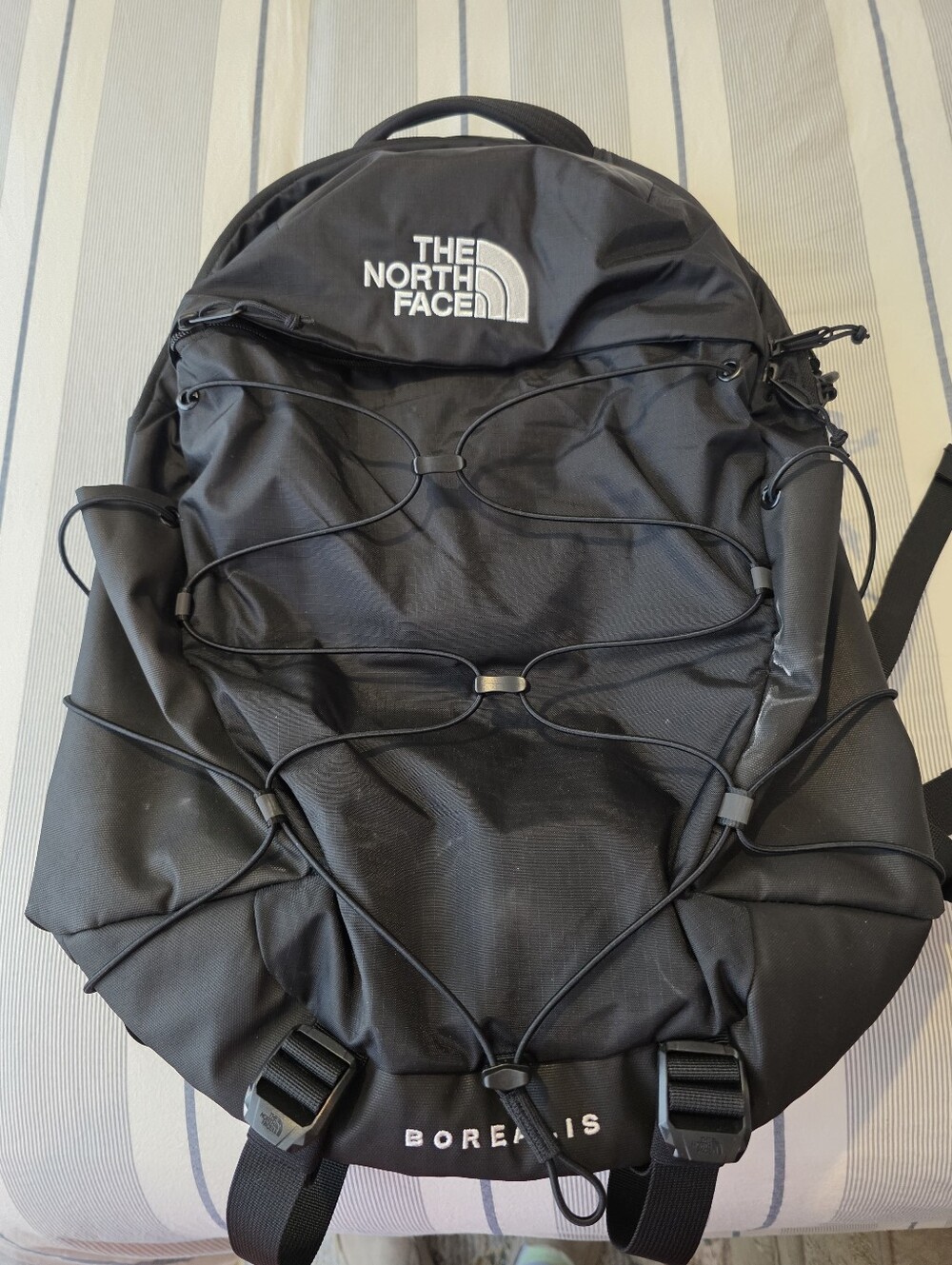 The North Face Black Borealis Backpack with Front Bungee